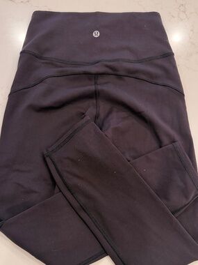 Lululemon Black High Rise Cropped Leggings Size 4